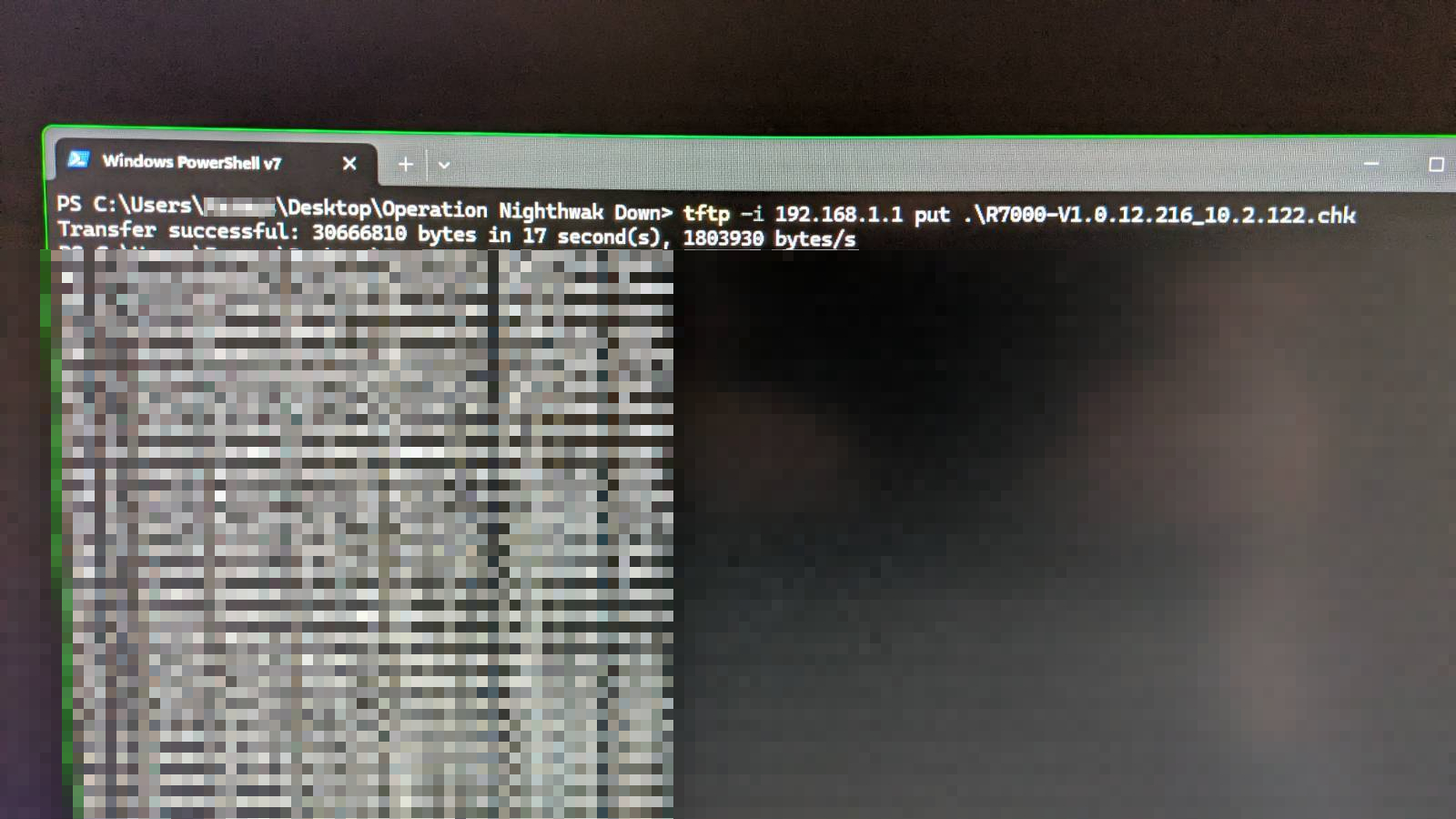 TFTP upload completed
