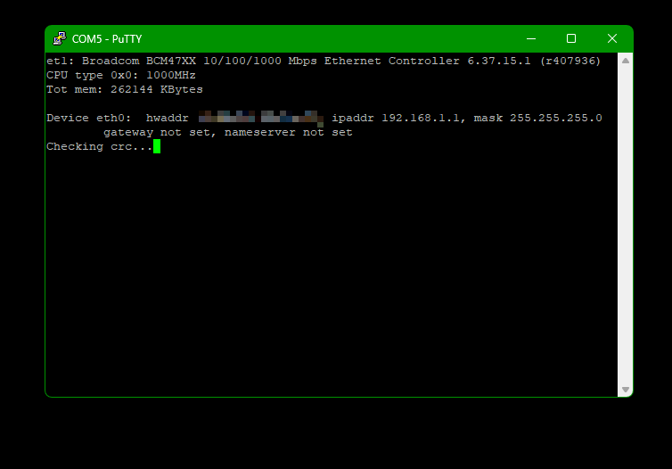 Confirm successfully booting
